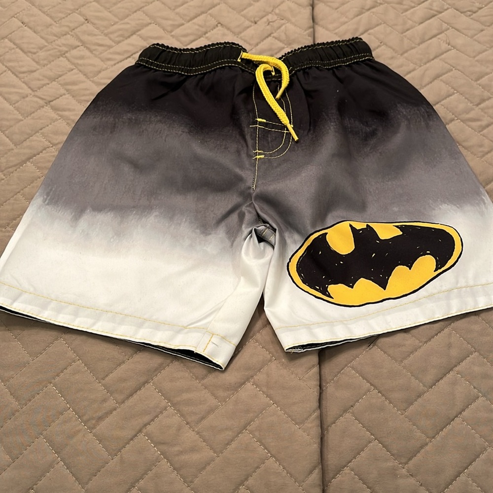 Dreamwave Batman Logo Toddler Swim Shorts/NWT/2T
